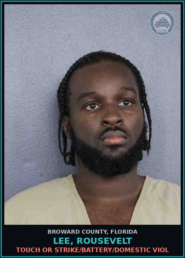 Booking mugshot of LEE, ROUSEVELT in Broward County