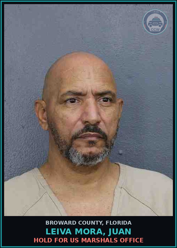 Booking mugshot of LEIVA MORA, JUAN in Broward County
