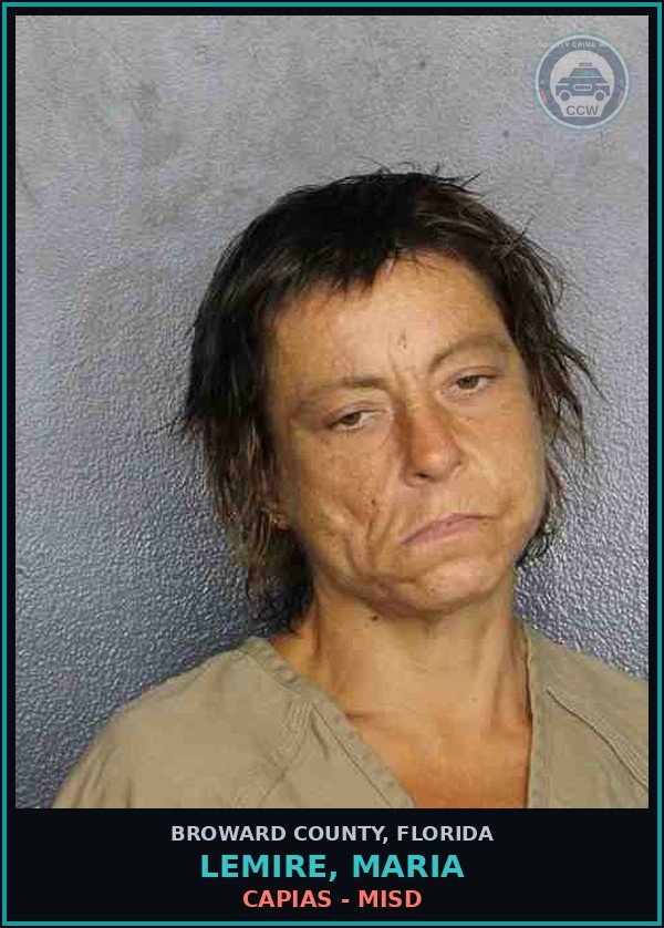 Booking mugshot of LEMIRE, MARIA in Broward County