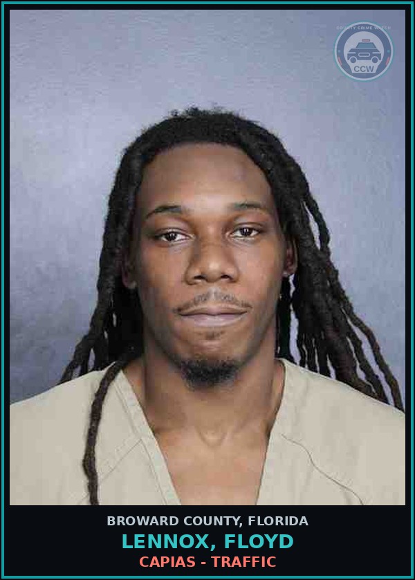 Booking mugshot of LENNOX, FLOYD in Broward County