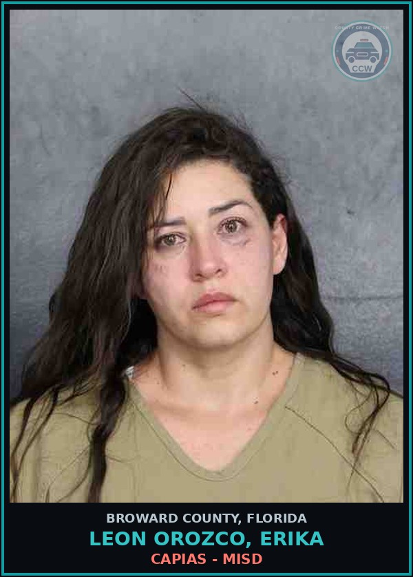 Booking mugshot of LEON OROZCO, ERIKA in Broward County