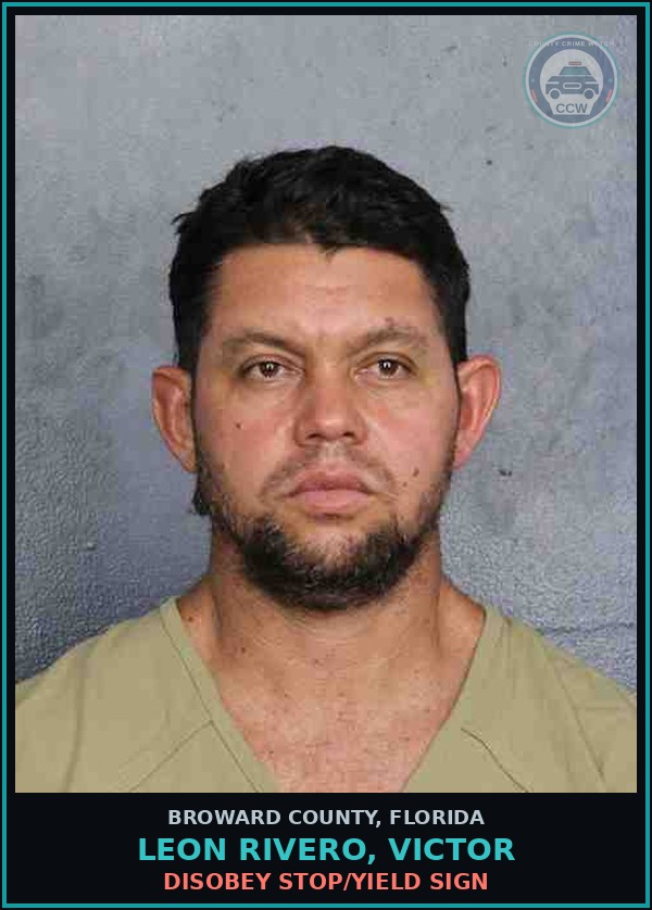 Booking mugshot of LEON RIVERO, VICTOR in Broward County
