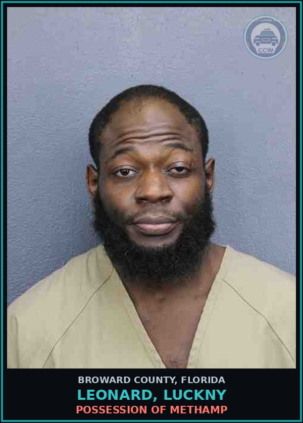 Booking mugshot of LEONARD, LUCKNY in Broward County