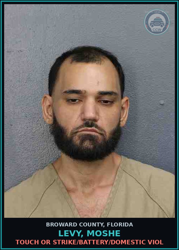 Booking mugshot of LEVY, MOSHE in Broward County