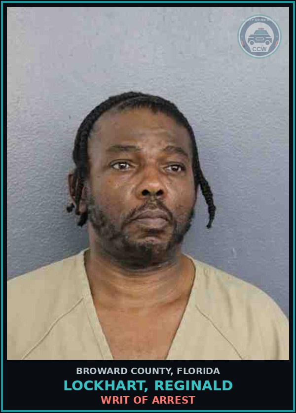 Booking mugshot of LOCKHART, REGINALD in Broward County