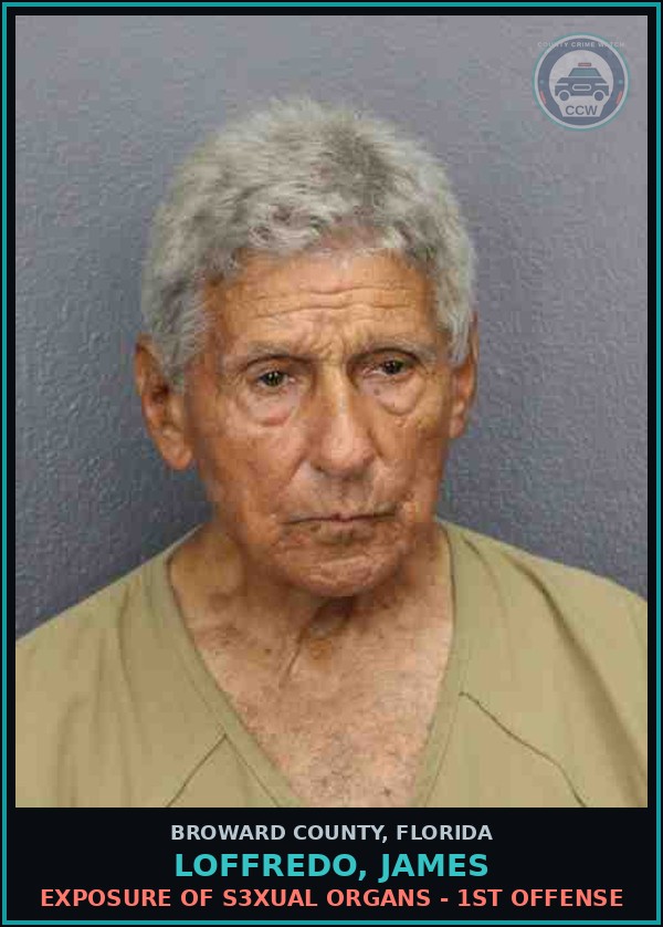 Booking mugshot of LOFFREDO, JAMES in Broward County