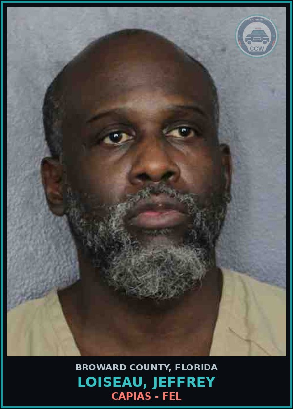 Booking mugshot of LOISEAU, JEFFREY in Broward County