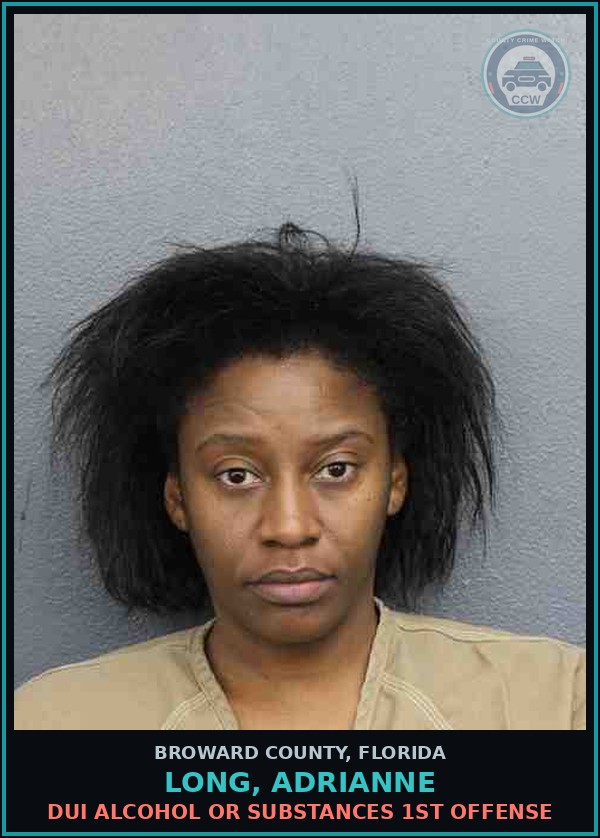 Booking mugshot of LONG, ADRIANNE in Broward County