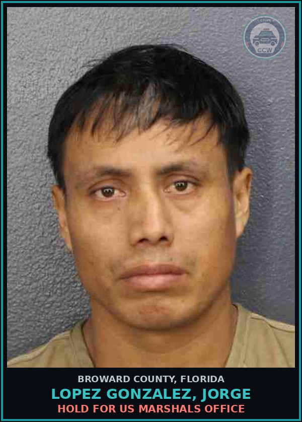 Booking mugshot of LOPEZ GONZALEZ, JORGE in Broward County