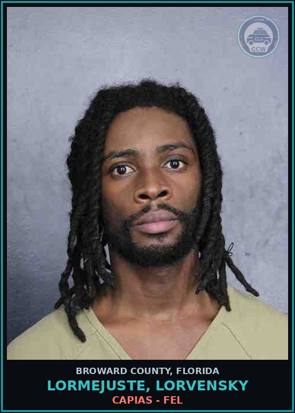 Booking mugshot of LORMEJUSTE, LORVENSKY in Broward County