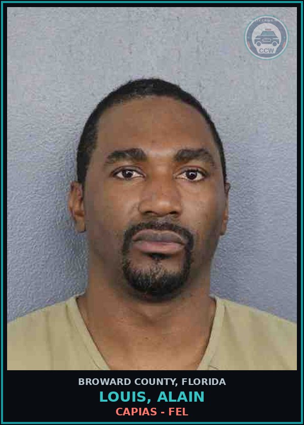 Booking mugshot of LOUIS, ALAIN in Broward County