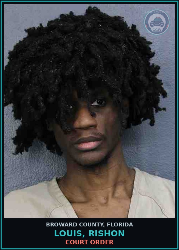 Booking mugshot of LOUIS, RISHON in Broward County