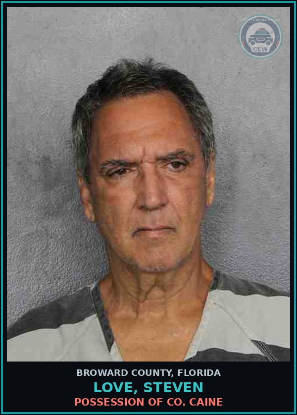 Booking mugshot of LOVE, STEVEN in Broward County