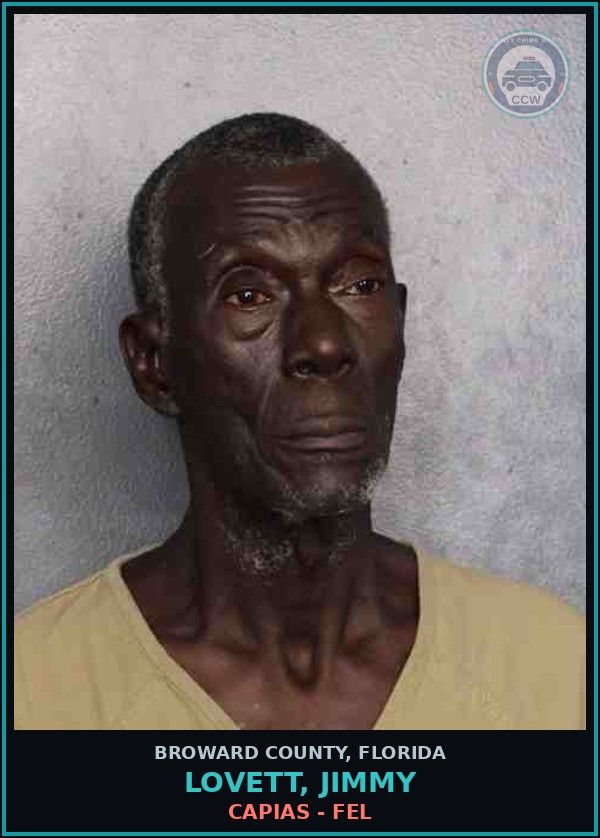 Booking mugshot of LOVETT, JIMMY in Broward County