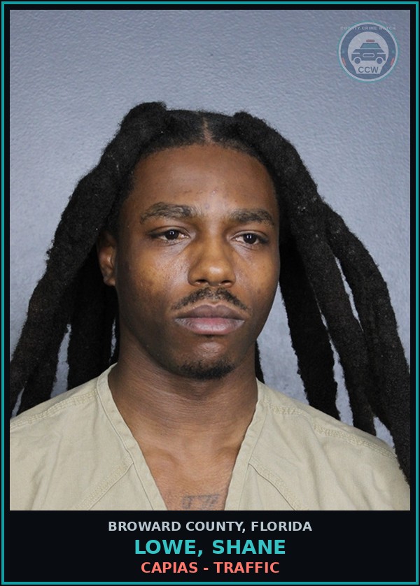 Booking mugshot of LOWE, SHANE in Broward County