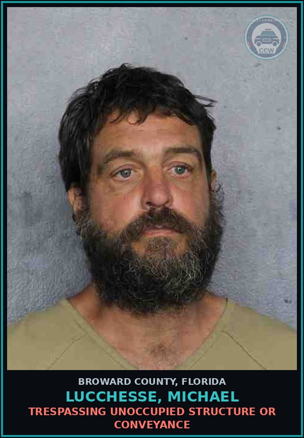 Booking mugshot of LUCCHESSE, MICHAEL in Broward County