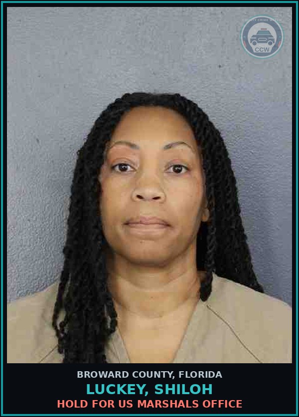 Booking mugshot of LUCKEY, SHILOH in Broward County