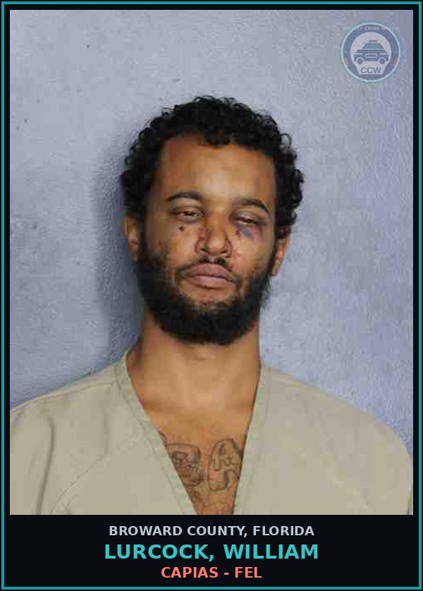 Booking mugshot of LURCOCK, WILLIAM in Broward County