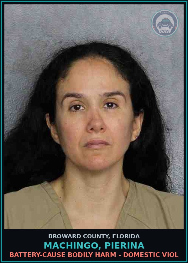Booking mugshot of MACHINGO, PIERINA in Broward County