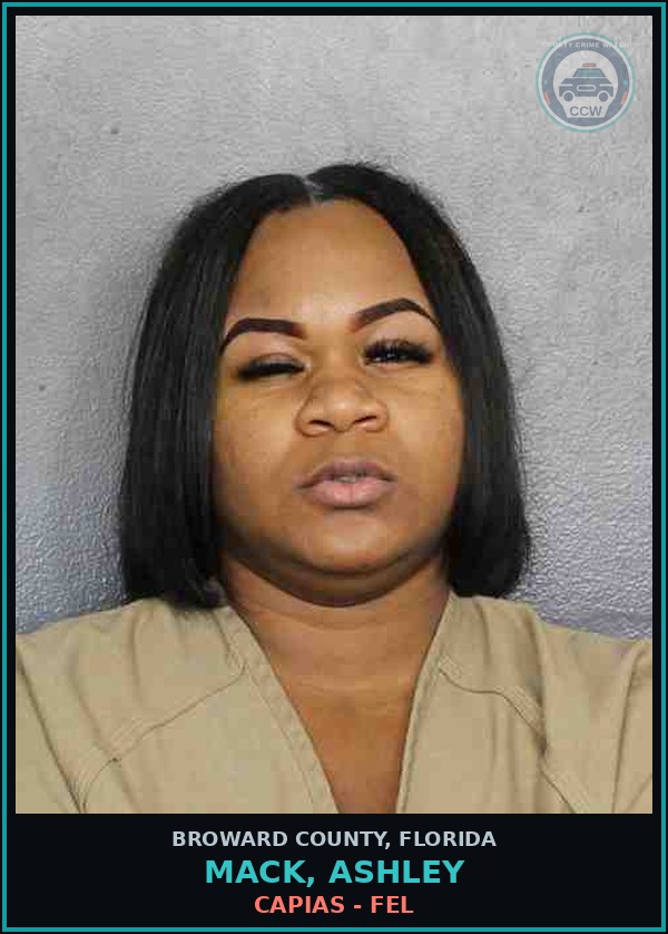Booking mugshot of MACK, ASHLEY in Broward County