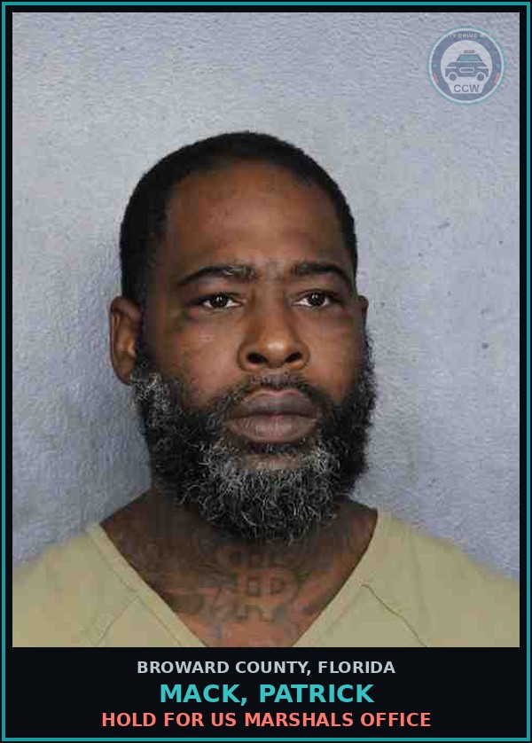 Booking mugshot of MACK, PATRICK in Broward County