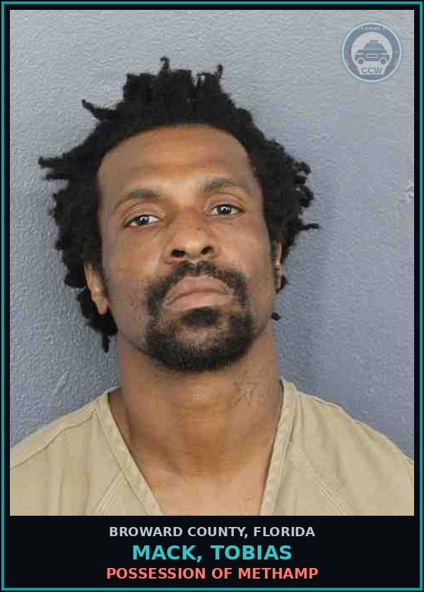 Booking mugshot of MACK, TOBIAS in Broward County