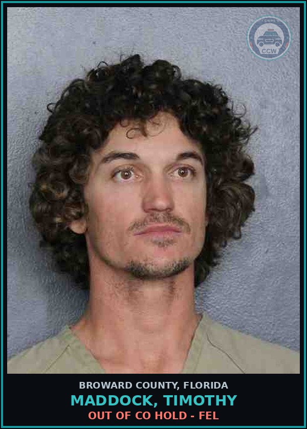 Booking mugshot of MADDOCK, TIMOTHY in Broward County
