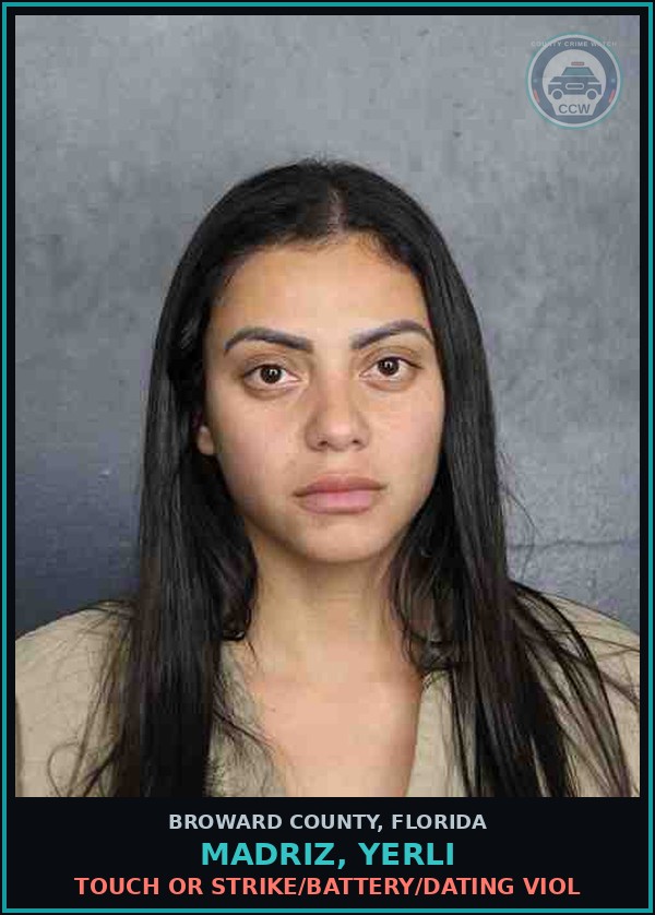 Booking mugshot of MADRIZ, YERLI in Broward County