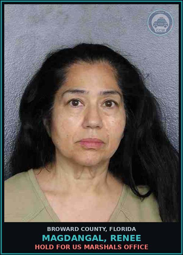 Booking mugshot of MAGDANGAL, RENEE in Broward County