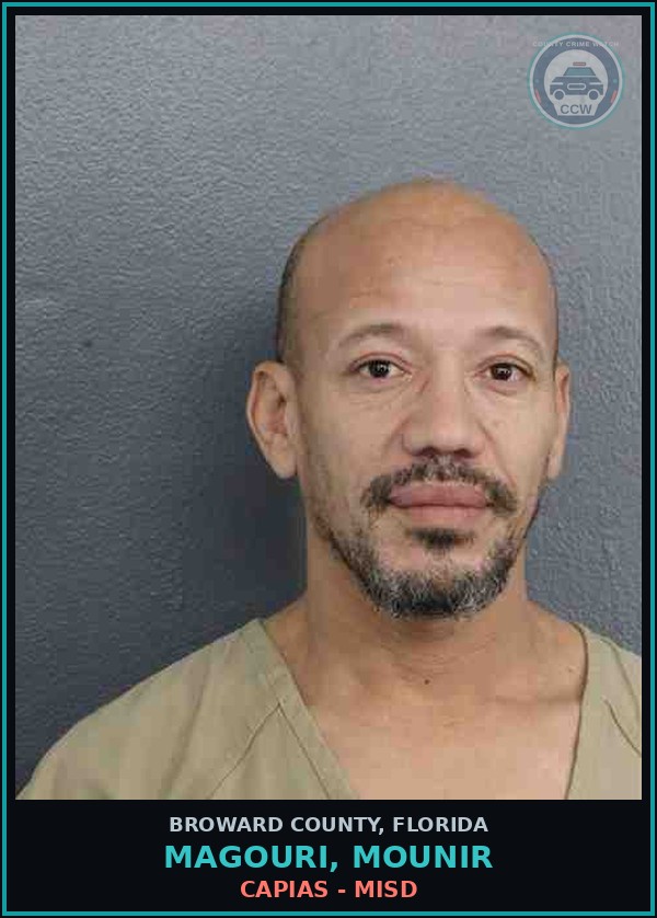 Booking mugshot of MAGOURI, MOUNIR in Broward County