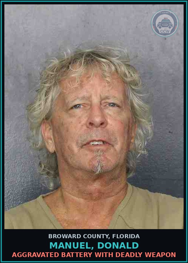Booking mugshot of MANUEL, DONALD in Broward County