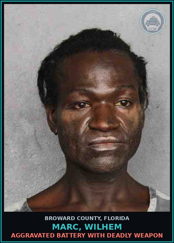 Booking mugshot of MARC, WILHEM in Broward County