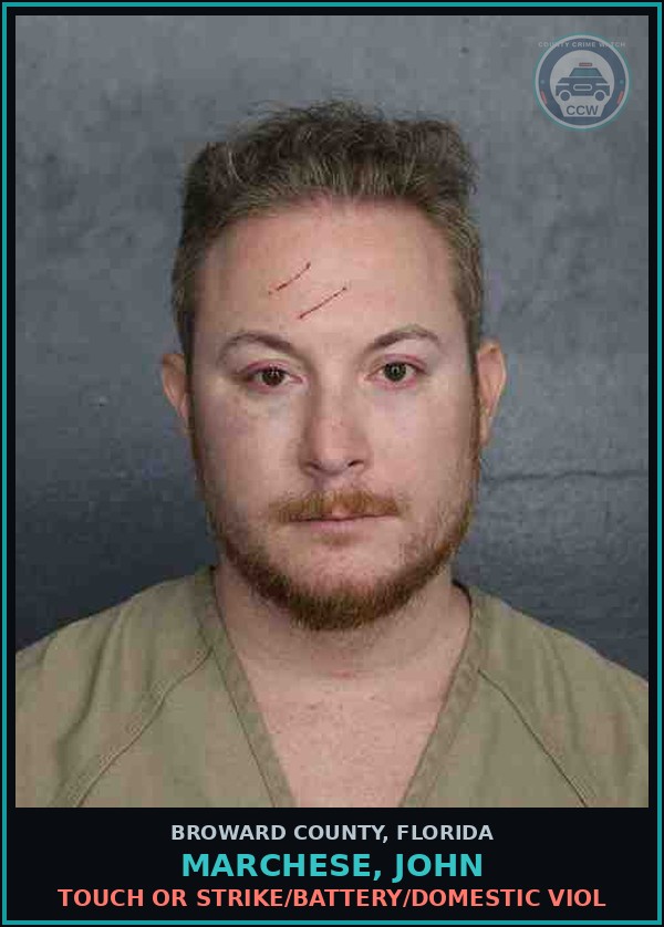 Booking mugshot of MARCHESE, JOHN in Broward County