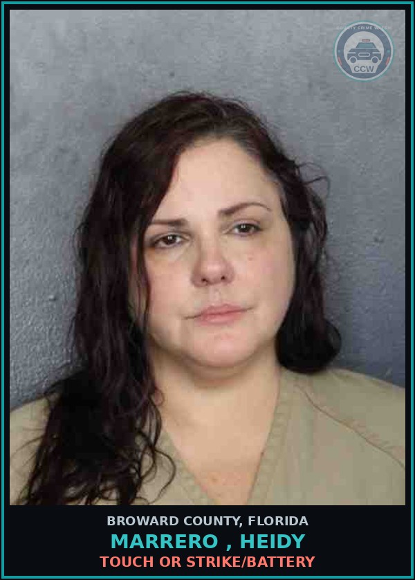 Booking mugshot of MARRERO , HEIDY in Broward County