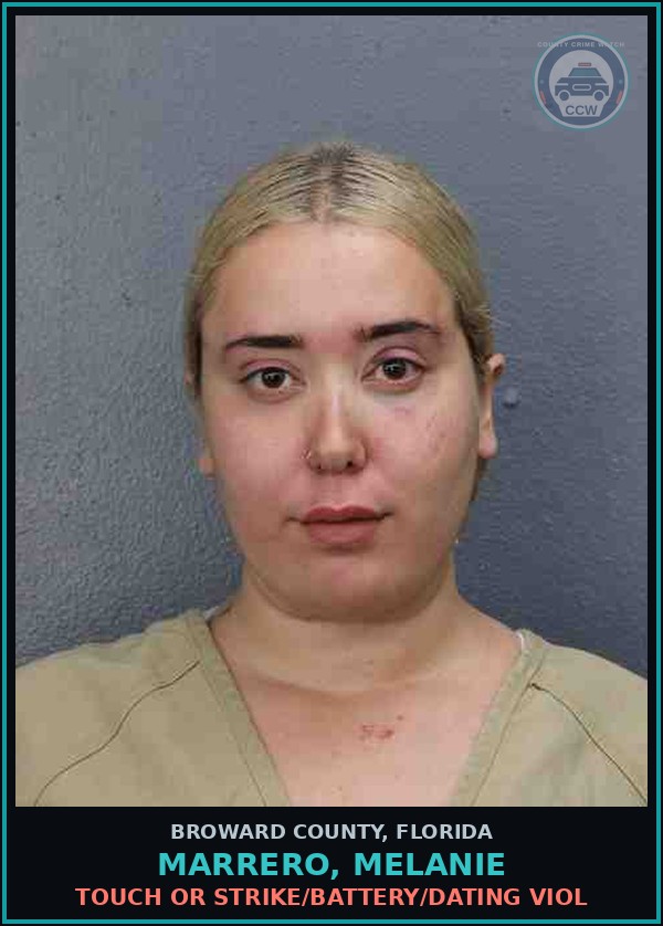 Booking mugshot of MARRERO, MELANIE in Broward County