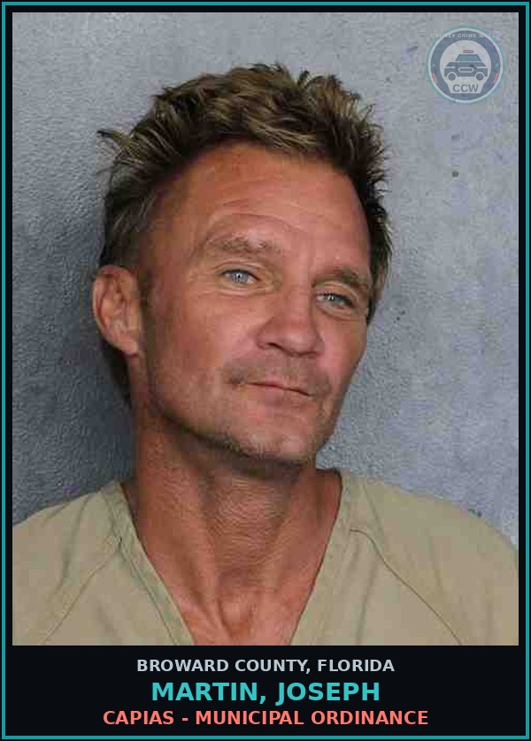 Booking mugshot of MARTIN, JOSEPH in Broward County