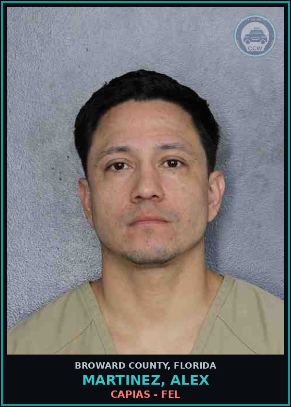 Booking mugshot of MARTINEZ, ALEX in Broward County