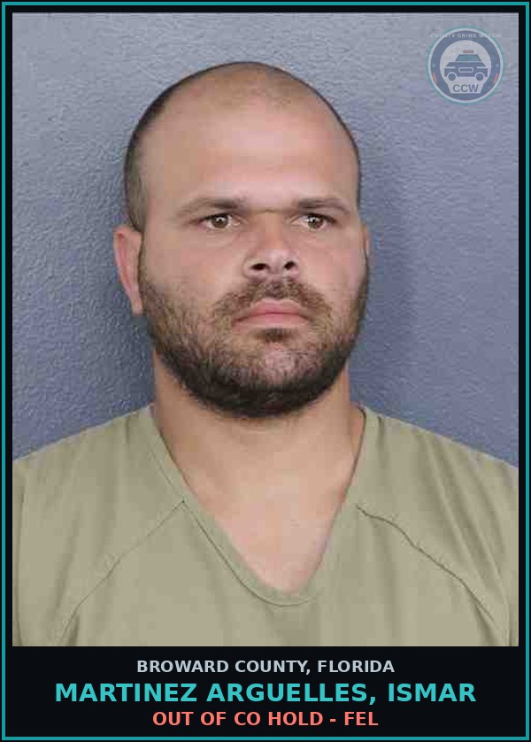 Booking mugshot of MARTINEZ ARGUELLES, ISMAR in Broward County