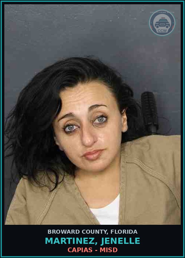 Booking mugshot of MARTINEZ, JENELLE in Broward County