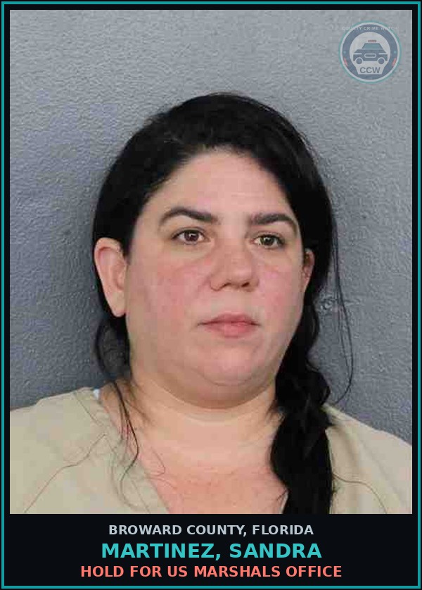 Booking mugshot of MARTINEZ, SANDRA in Broward County