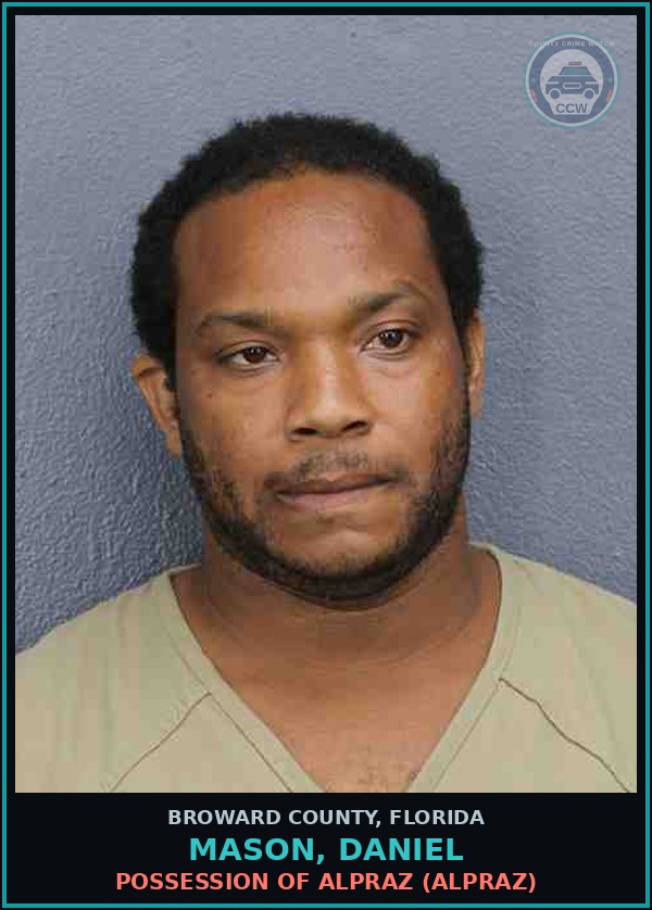 Booking mugshot of MASON, DANIEL in Broward County