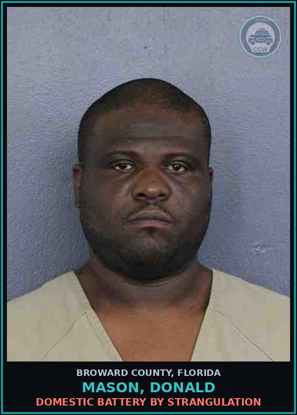 Booking mugshot of MASON, DONALD in Broward County