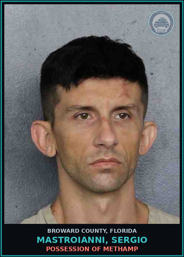 Booking mugshot of MASTROIANNI, SERGIO in Broward County