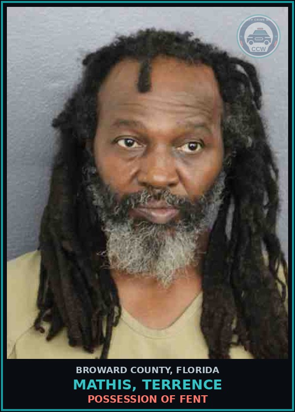 Booking mugshot of MATHIS, TERRENCE in Broward County