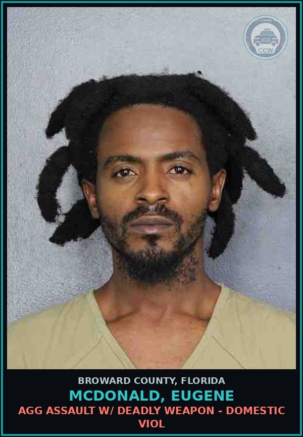 Booking mugshot of MCDONALD, EUGENE in Broward County