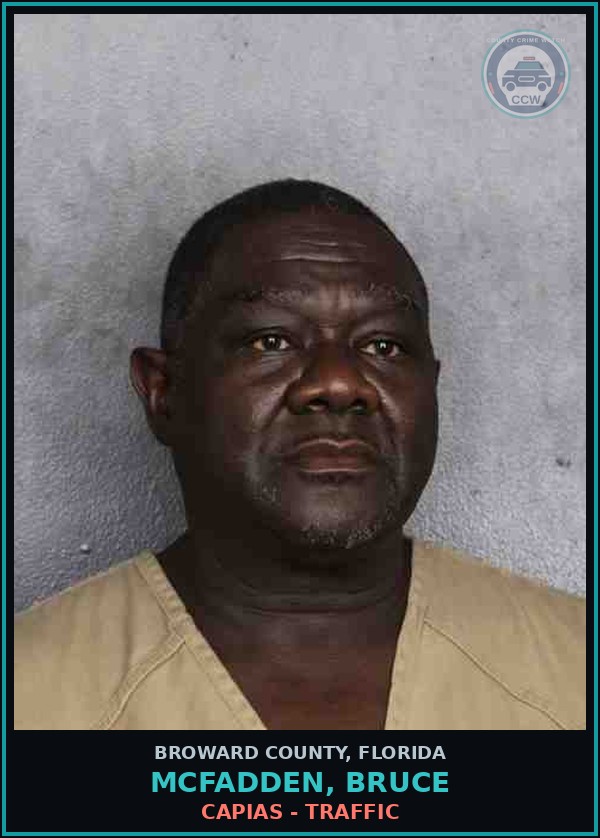 Booking mugshot of MCFADDEN, BRUCE in Broward County