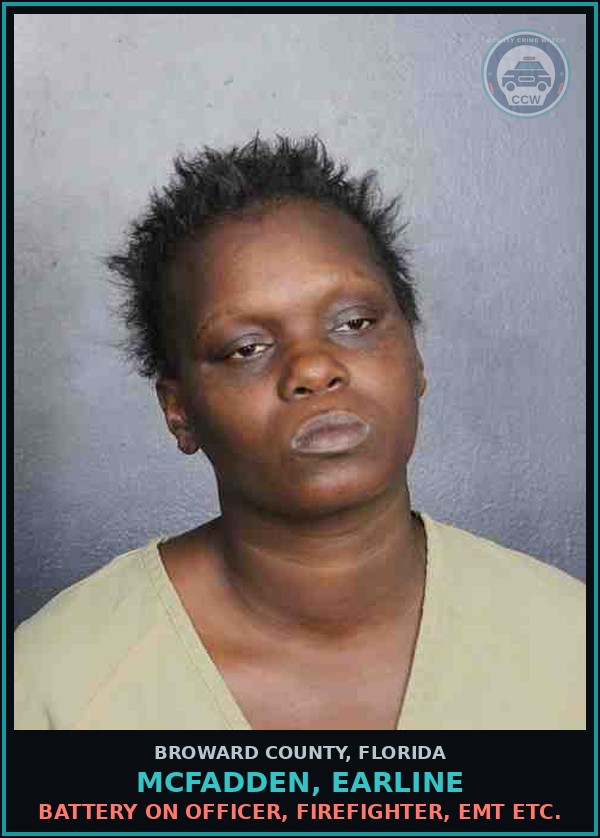 Booking mugshot of MCFADDEN, EARLINE in Broward County