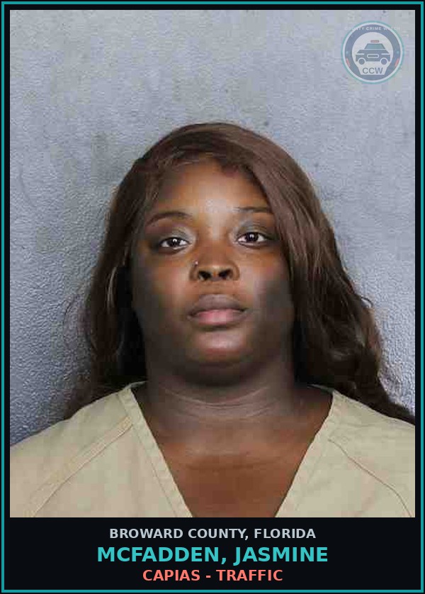 Booking mugshot of MCFADDEN, JASMINE in Broward County