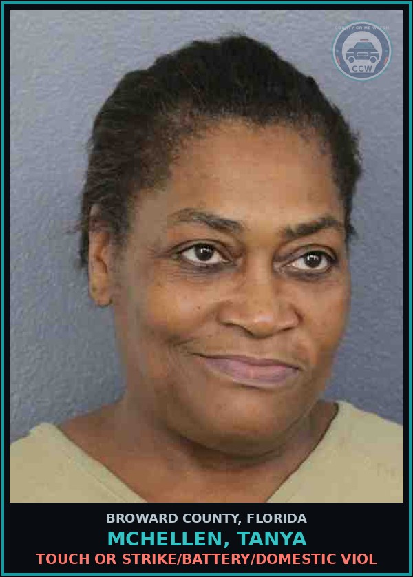 Booking mugshot of MCHELLEN, TANYA in Broward County