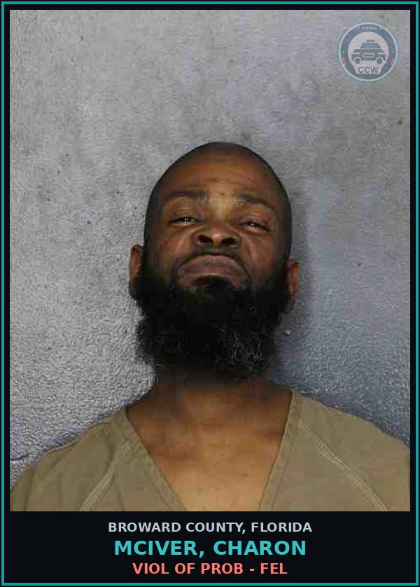 Booking mugshot of MCIVER, CHARON in Broward County
